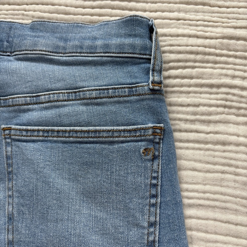 Madewell Jeans Women's 28T Blue Denim Light Wash Mid-Rise Kick Out Straight Leg - Picture 9 of 12